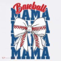 Baseball Mama Coquette Bow Game Day Baseball Mom Mother Women's Hoodie thumb 2