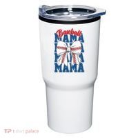 Baseball Mama Coquette Bow Game Day Baseball Mom Mother Tumbler thumb 0