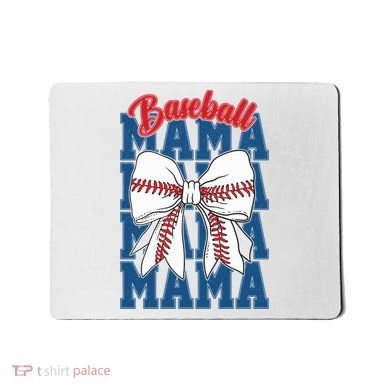 Baseball Mama Coquette Bow Game Day Baseball Mom Mother Mousepad