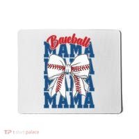 Baseball Mama Coquette Bow Game Day Baseball Mom Mother Mousepad thumb 0
