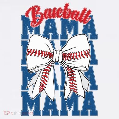 Baseball Mama Coquette Bow Game Day Baseball Mom Mother Ornament