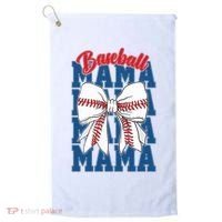 Baseball Mama Coquette Bow Game Day Baseball Mom Mother Golf Towel thumb 0