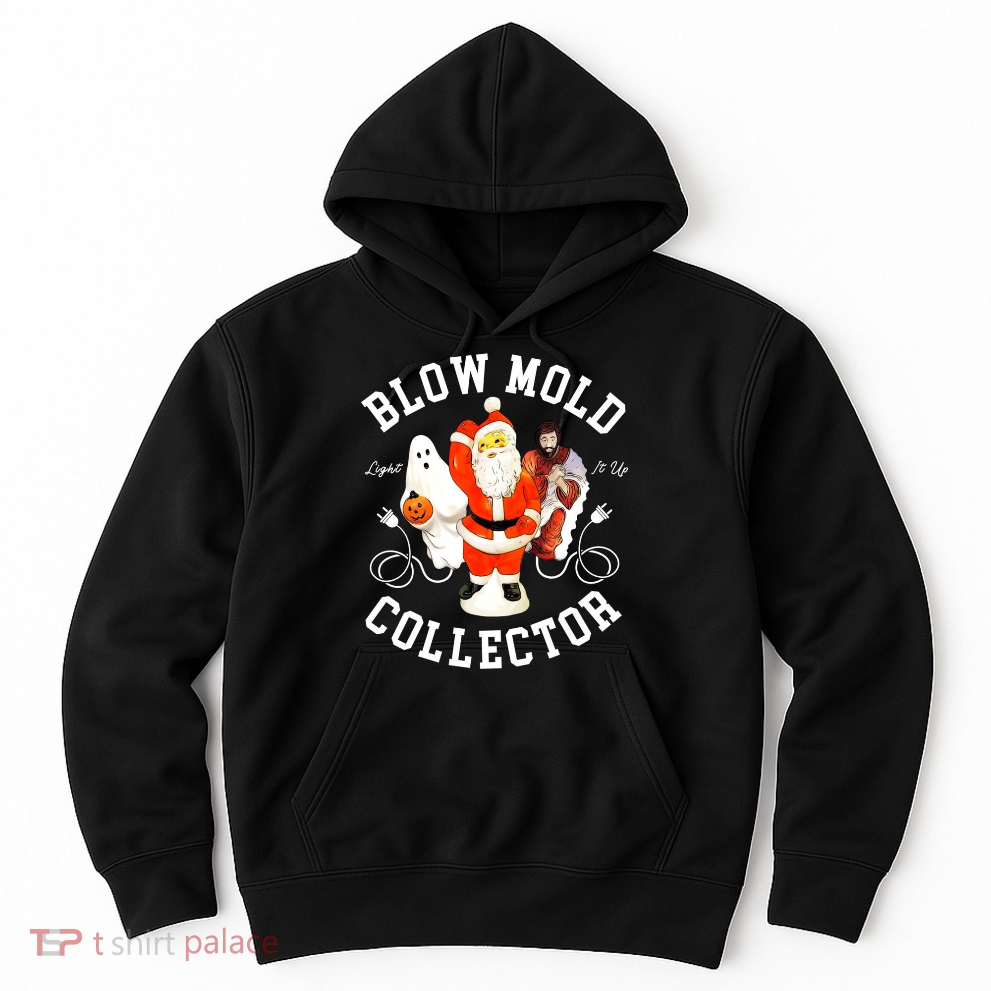 Blow Mold Collector Light It Up Christmas Halloween Hoodie