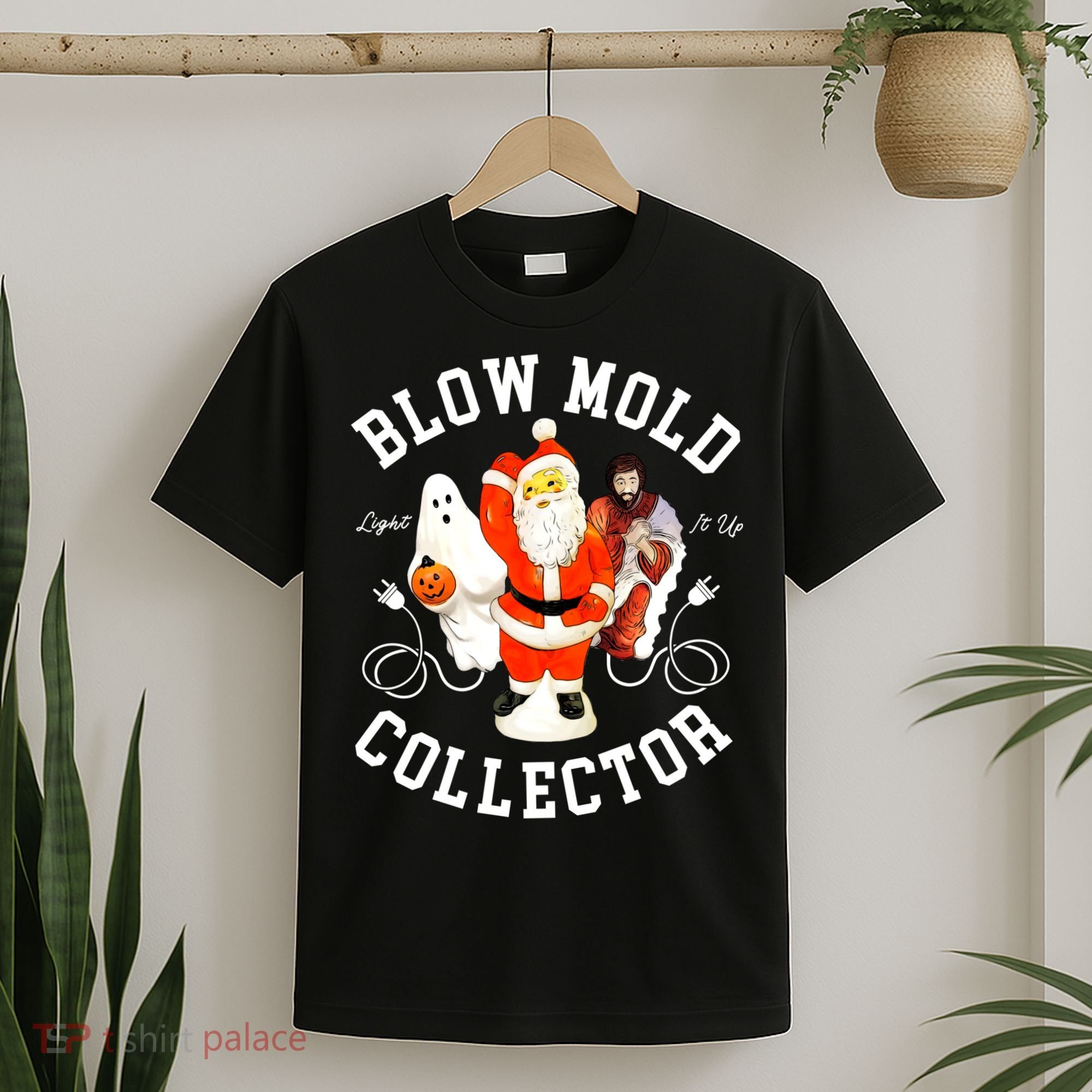 Blow Mold Collector Light It Up Christmas Halloween T-Shirt