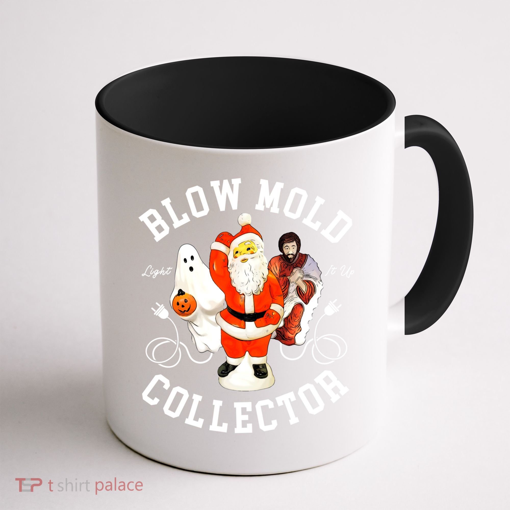 Blow Mold Collector Light It Up Christmas Halloween Coffee Mug