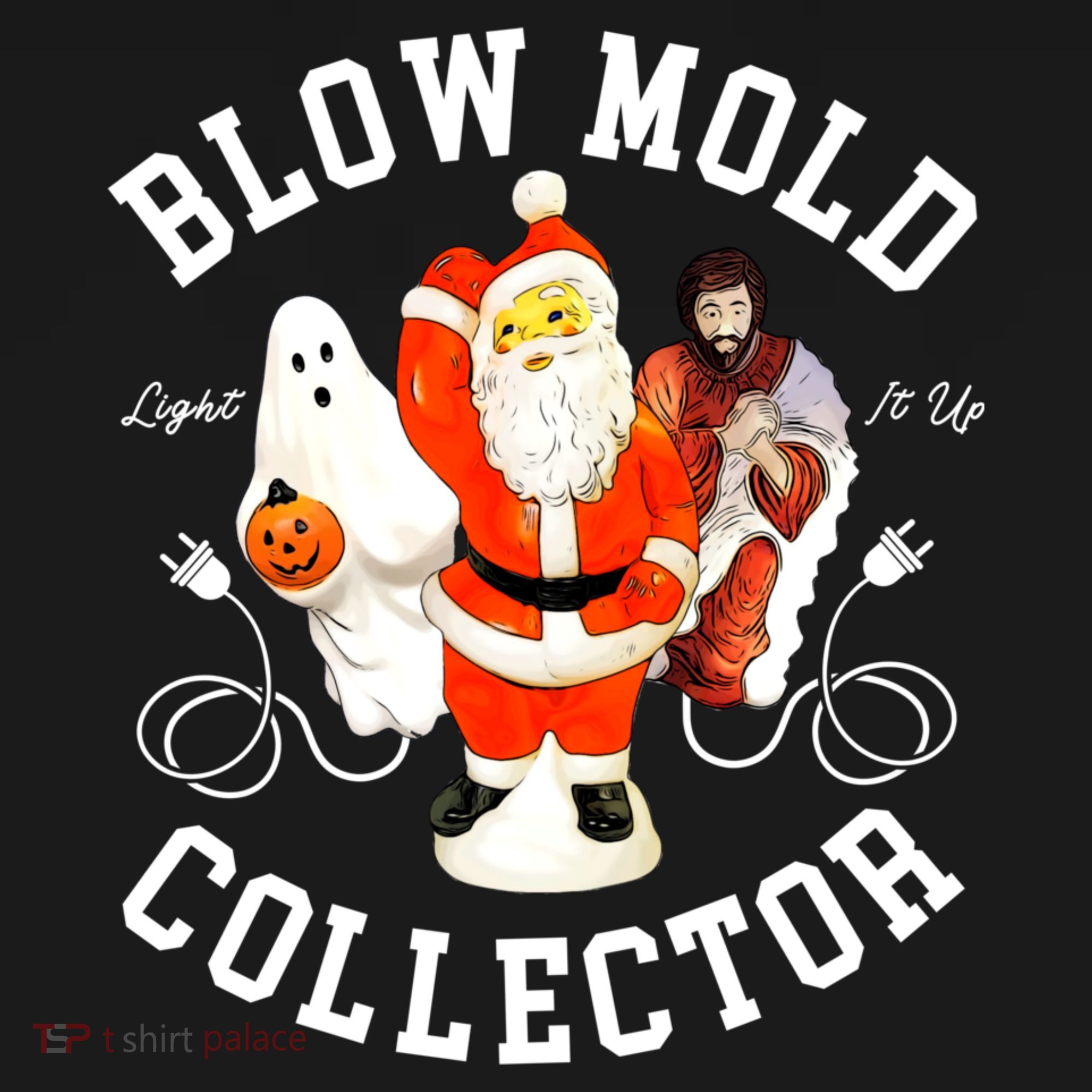 Blow Mold Collector Light It Up Christmas Halloween Tall Sweatshirt