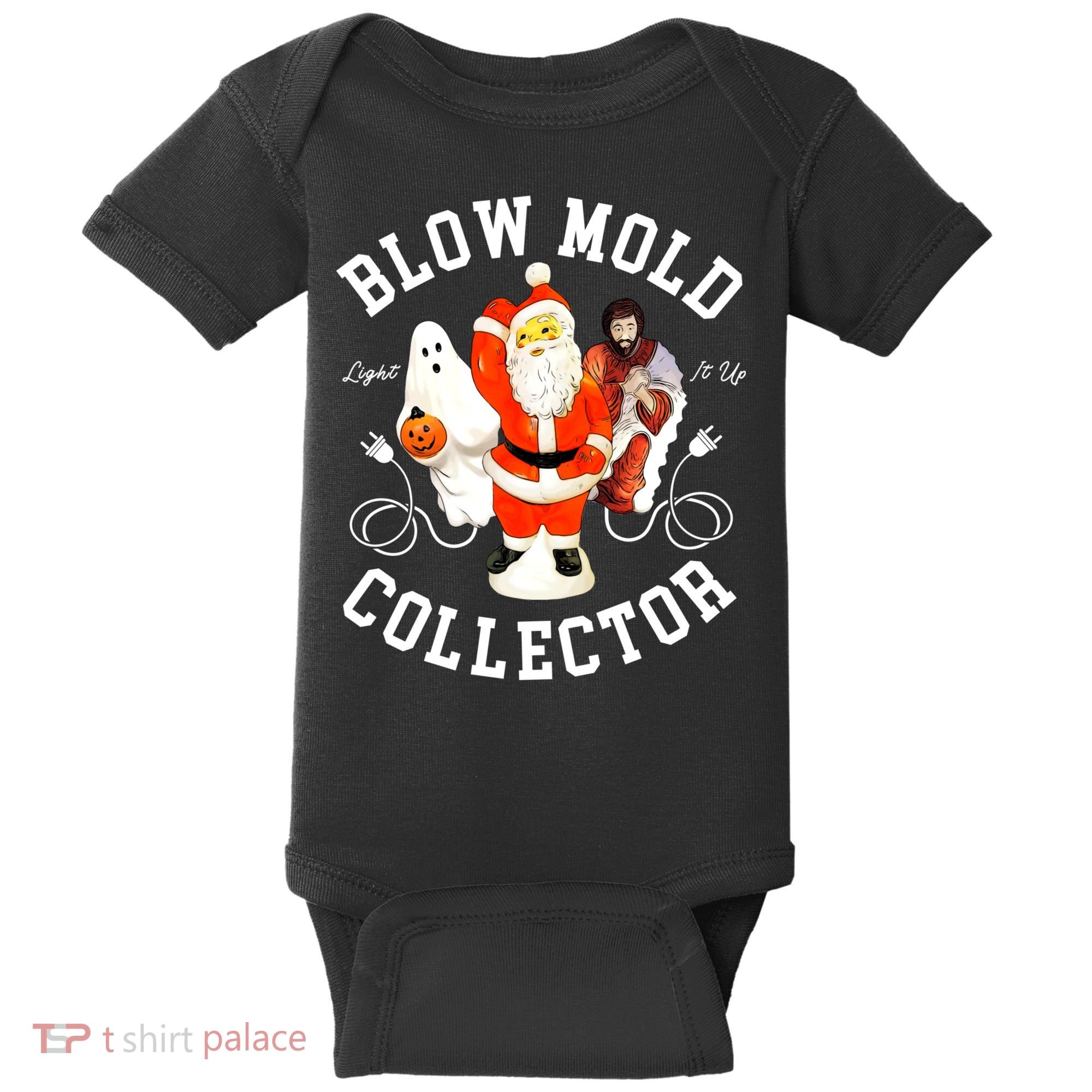 Blow Mold Collector Light It Up Christmas Halloween Baby Bodysuit