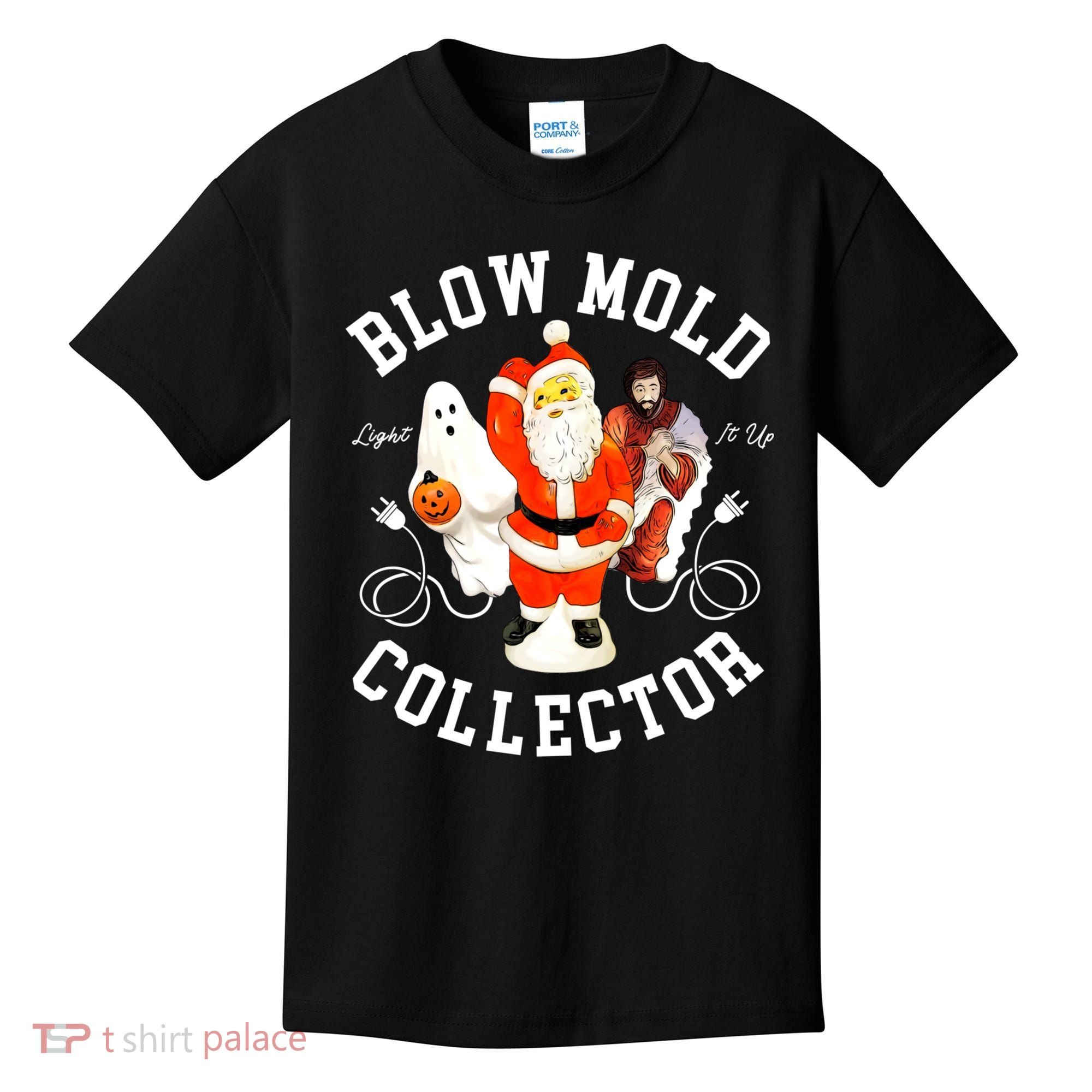 Blow Mold Collector Light It Up Christmas Halloween Kids T-Shirt