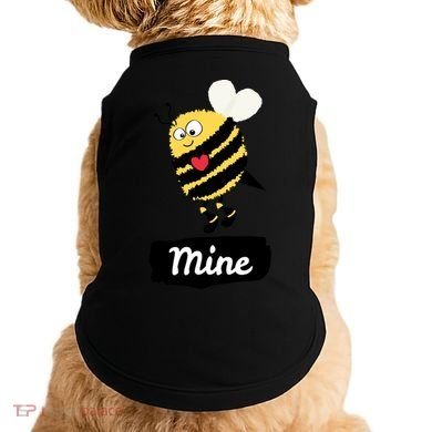 Be Mine Cute Funny Bee Bumblebee Honeybee Valentine's Day Gift Doggie Tank