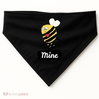 Be Mine Cute Funny Bee Bumblebee Honeybee Valentine's Day Gift USA-Made Doggie Bandana