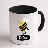 Be Mine Cute Funny Bee Bumblebee Honeybee Valentine's Day Gift Coffee Mug thumb 1