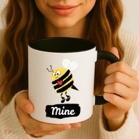 Be Mine Cute Funny Bee Bumblebee Honeybee Valentine's Day Gift Coffee Mug thumb 3