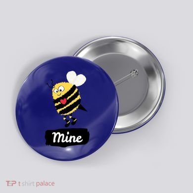 Be Mine Cute Funny Bee Bumblebee Honeybee Valentine's Day Gift Button