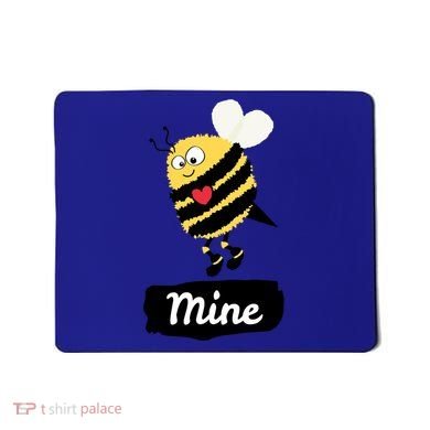 Be Mine Cute Funny Bee Bumblebee Honeybee Valentine's Day Gift Mousepad
