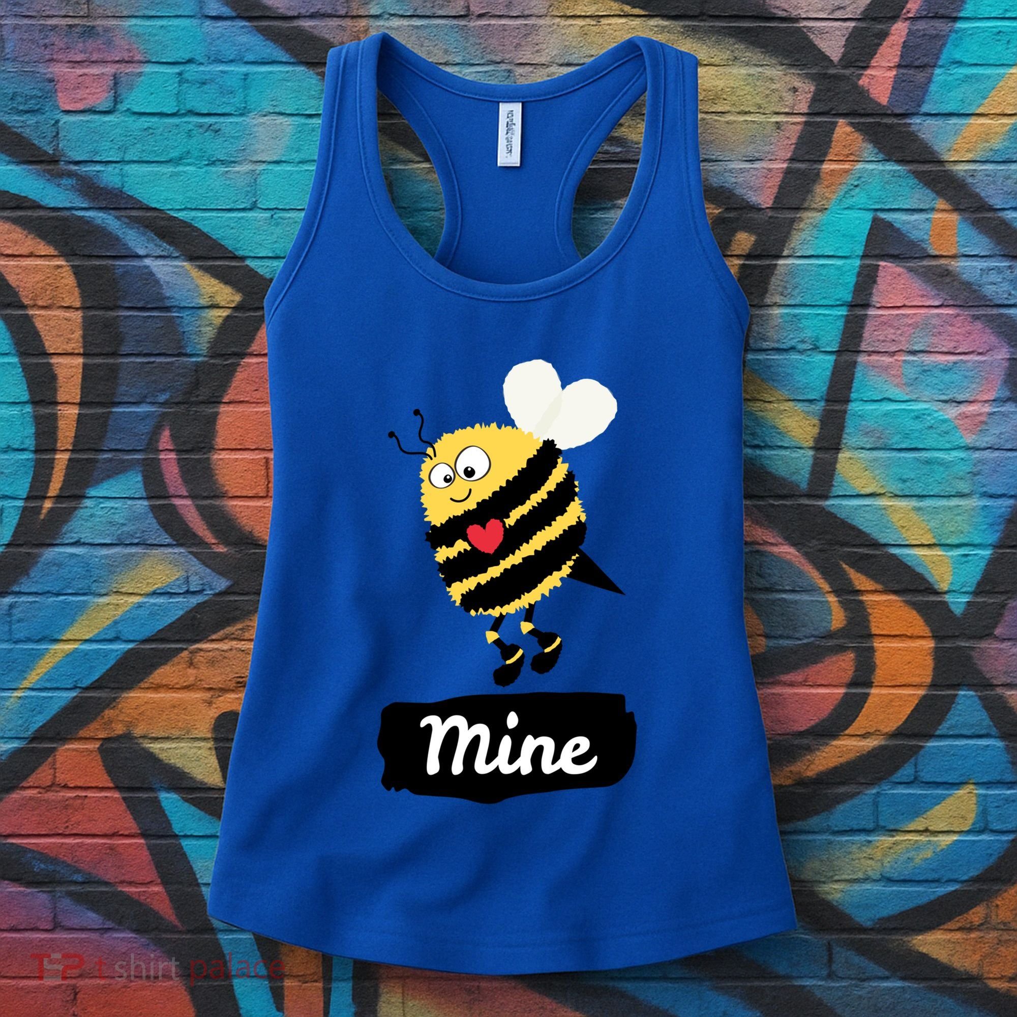 Be Mine Cute Funny Bee Bumblebee Honeybee Valentine's Day Gift Women's Tank Top