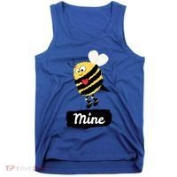 Be Mine Cute Funny Bee Bumblebee Honeybee Valentine's Day Gift Tank Top thumb 0
