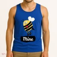 Be Mine Cute Funny Bee Bumblebee Honeybee Valentine's Day Gift Tank Top thumb 3