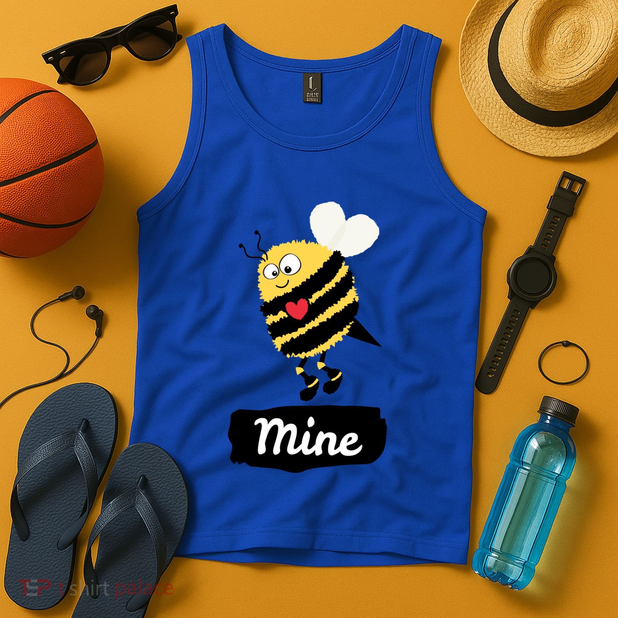 Be Mine Cute Funny Bee Bumblebee Honeybee Valentine's Day Gift Tank Top