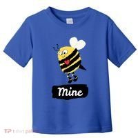 Be Mine Cute Funny Bee Bumblebee Honeybee Valentine's Day Gift Toddler T-Shirt thumb 0