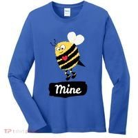 Be Mine Cute Funny Bee Bumblebee Honeybee Valentine's Day Gift Women's Long Sleeve Shirt thumb 0