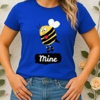 Be Mine Cute Funny Bee Bumblebee Honeybee Valentine's Day Gift Women's T-Shirt thumb 2