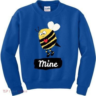 Be Mine Cute Funny Bee Bumblebee Honeybee Valentine's Day Gift Kids Sweatshirt
