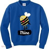 Be Mine Cute Funny Bee Bumblebee Honeybee Valentine's Day Gift Kids Sweatshirt thumb 0