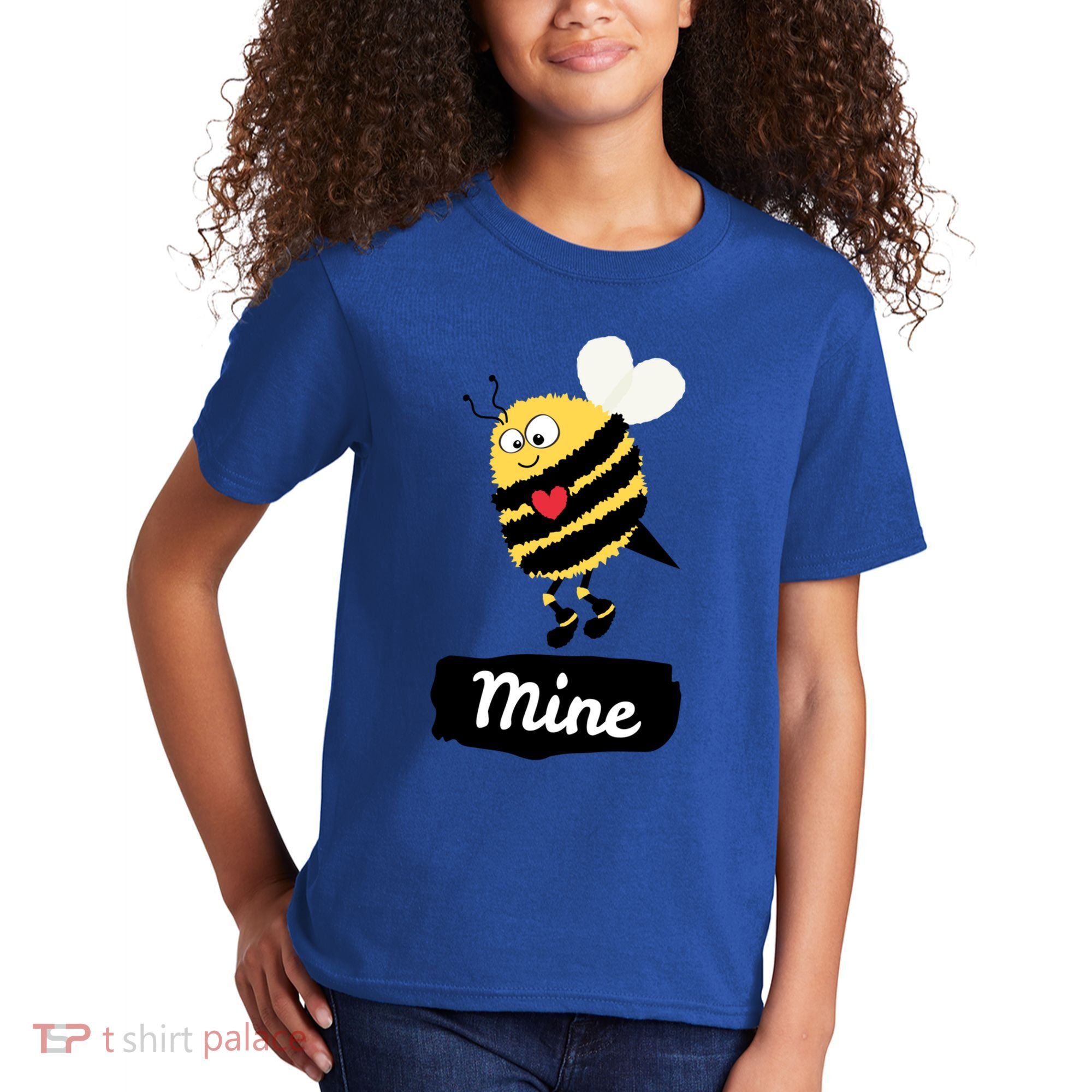 Be Mine Cute Funny Bee Bumblebee Honeybee Valentine's Day Gift Kids T-Shirt