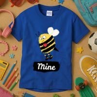 Be Mine Cute Funny Bee Bumblebee Honeybee Valentine's Day Gift Kids T-Shirt thumb 3