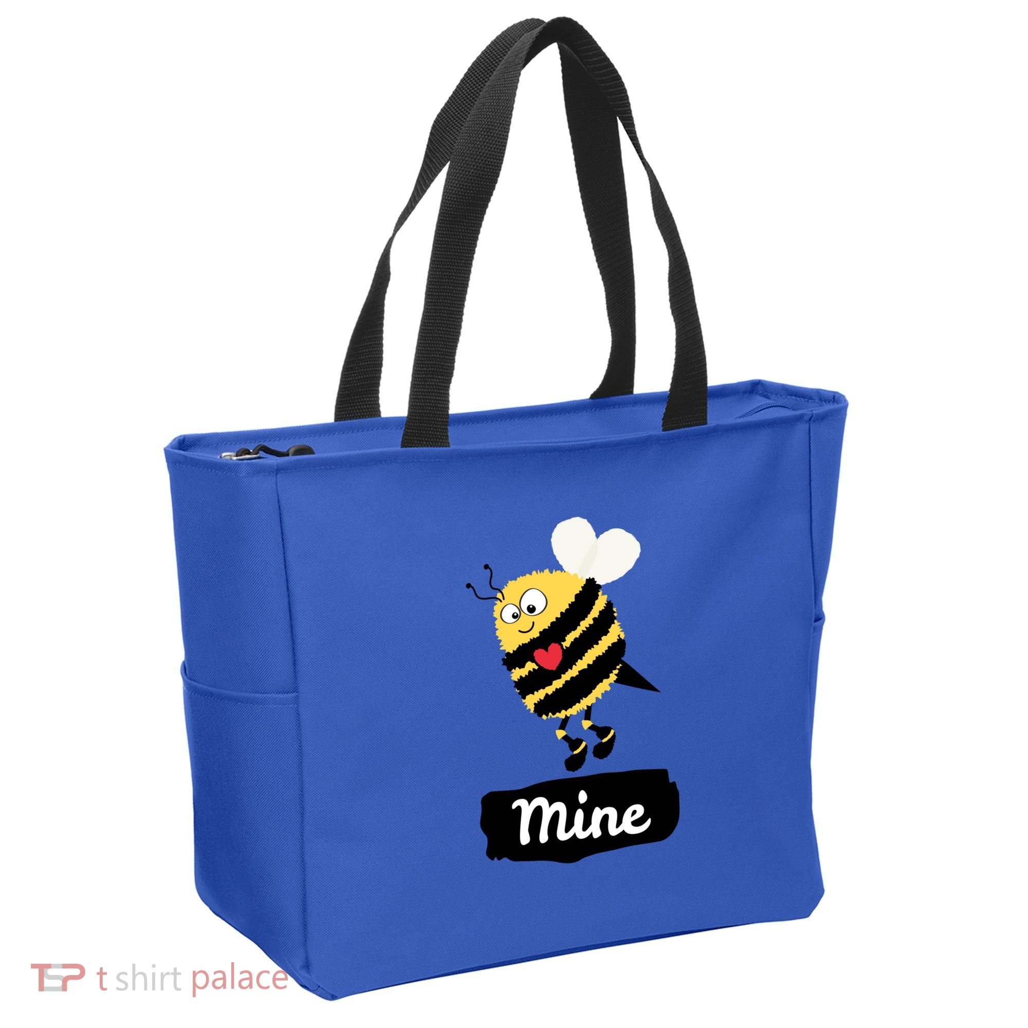 Be Mine Cute Funny Bee Bumblebee Honeybee Valentine's Day Gift Tote Bag