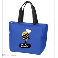 Be Mine Cute Funny Bee Bumblebee Honeybee Valentine's Day Gift Tote Bag thumb 3