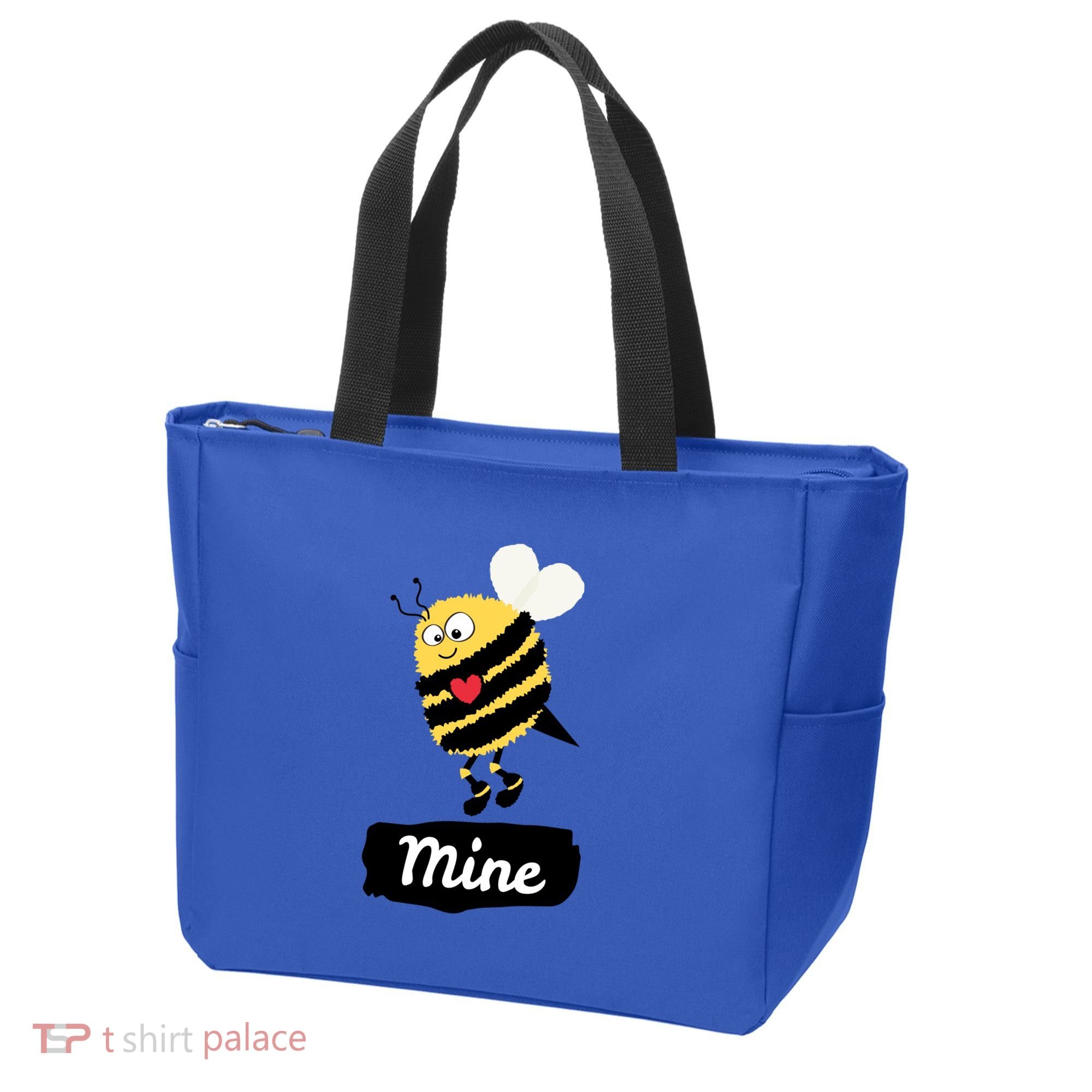 Be Mine Cute Funny Bee Bumblebee Honeybee Valentine's Day Gift Tote Bag