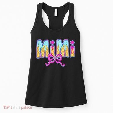 Baseball Mimi Coquette Bow Ice Cream Baseball Drip For Women's Tank Top
