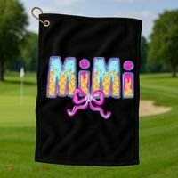 Baseball Mimi Coquette Bow Ice Cream Baseball Drip For Golf Towel thumb 1