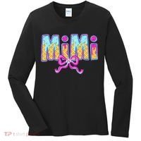 Baseball Mimi Coquette Bow Ice Cream Baseball Drip For Women's Long Sleeve Shirt thumb 0