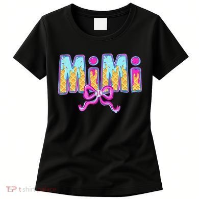 Baseball Mimi Coquette Bow Ice Cream Baseball Drip For Women's T-Shirt
