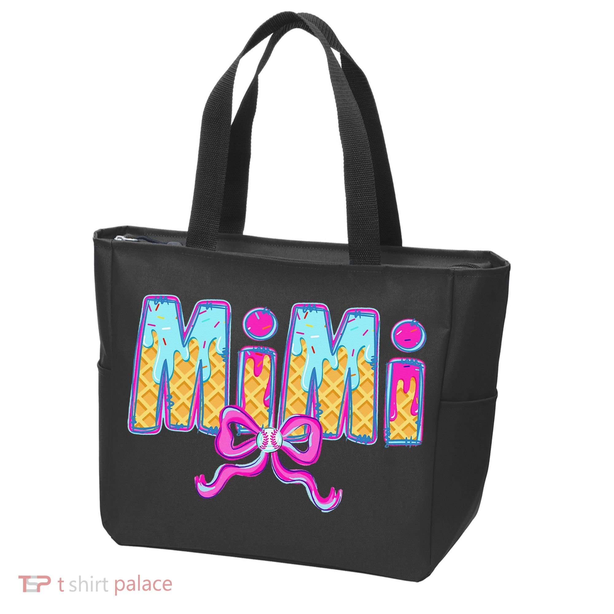 Baseball Mimi Coquette Bow Ice Cream Baseball Drip For Tote Bag