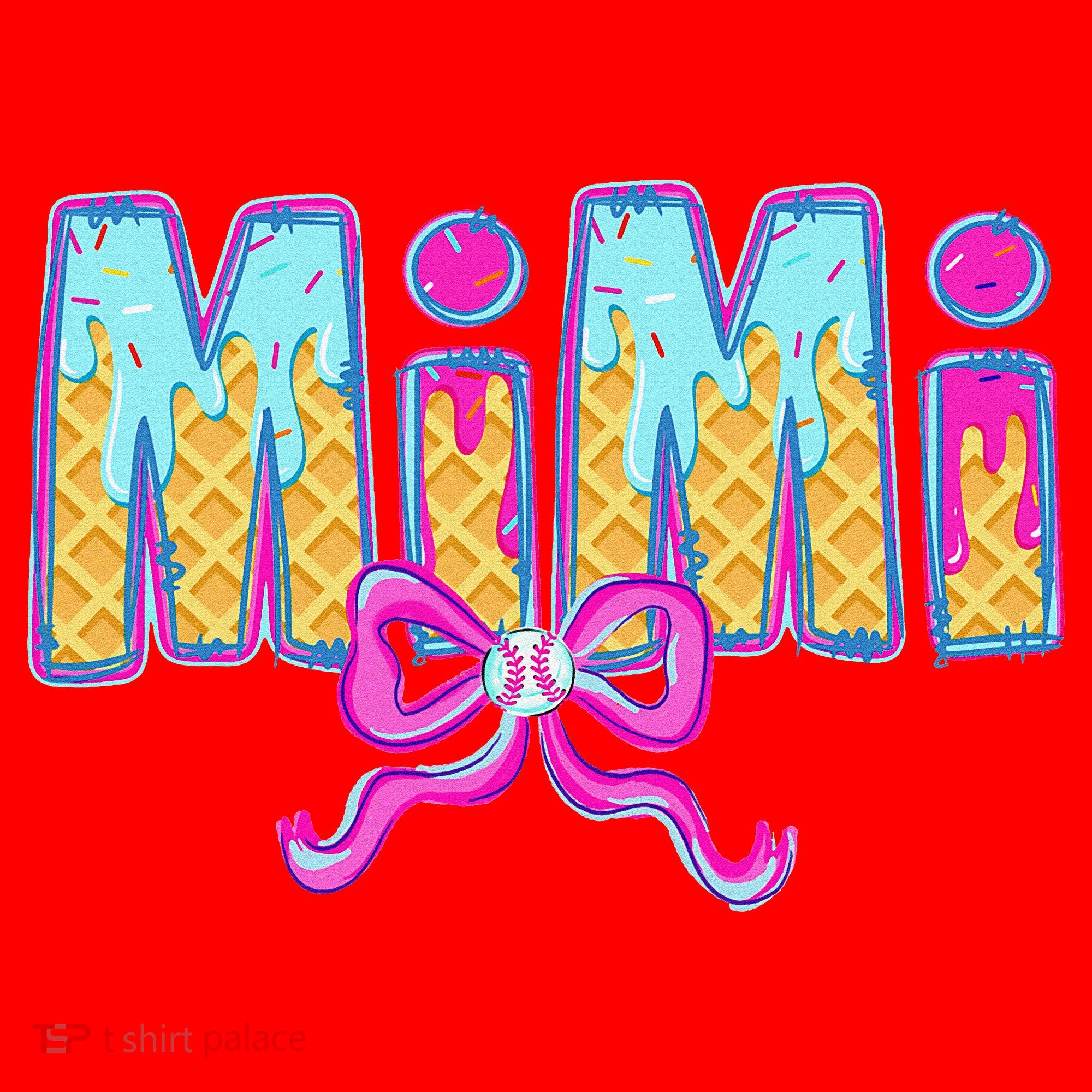 Baseball Mimi Coquette Bow Ice Cream Baseball Drip For Santa Hat
