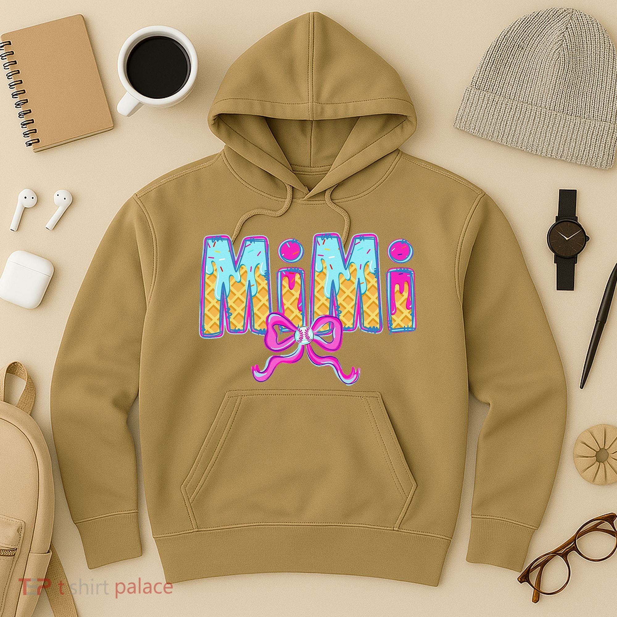 Baseball Mimi Coquette Bow Ice Cream Baseball Drip For Hoodie