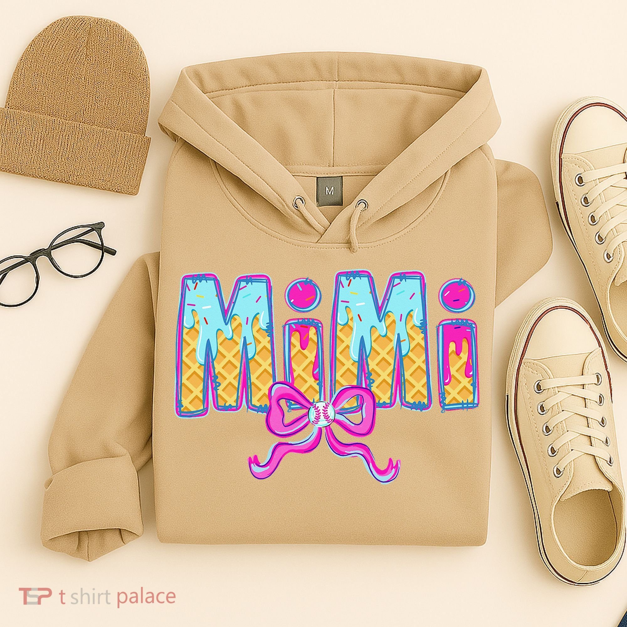 Baseball Mimi Coquette Bow Ice Cream Baseball Drip For Hoodie