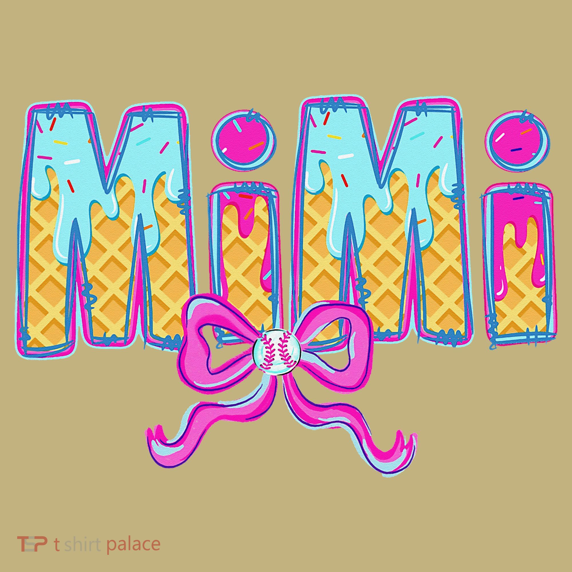 Baseball Mimi Coquette Bow Ice Cream Baseball Drip For Polo