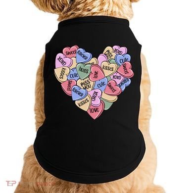Be Mine Candy Heart Valentine Gift For Valentine Day Doggie Tank