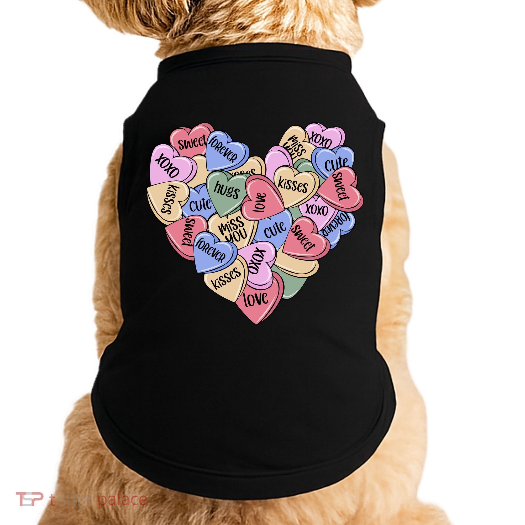 Be Mine Candy Heart Valentine Gift For Valentine Day Doggie Tank