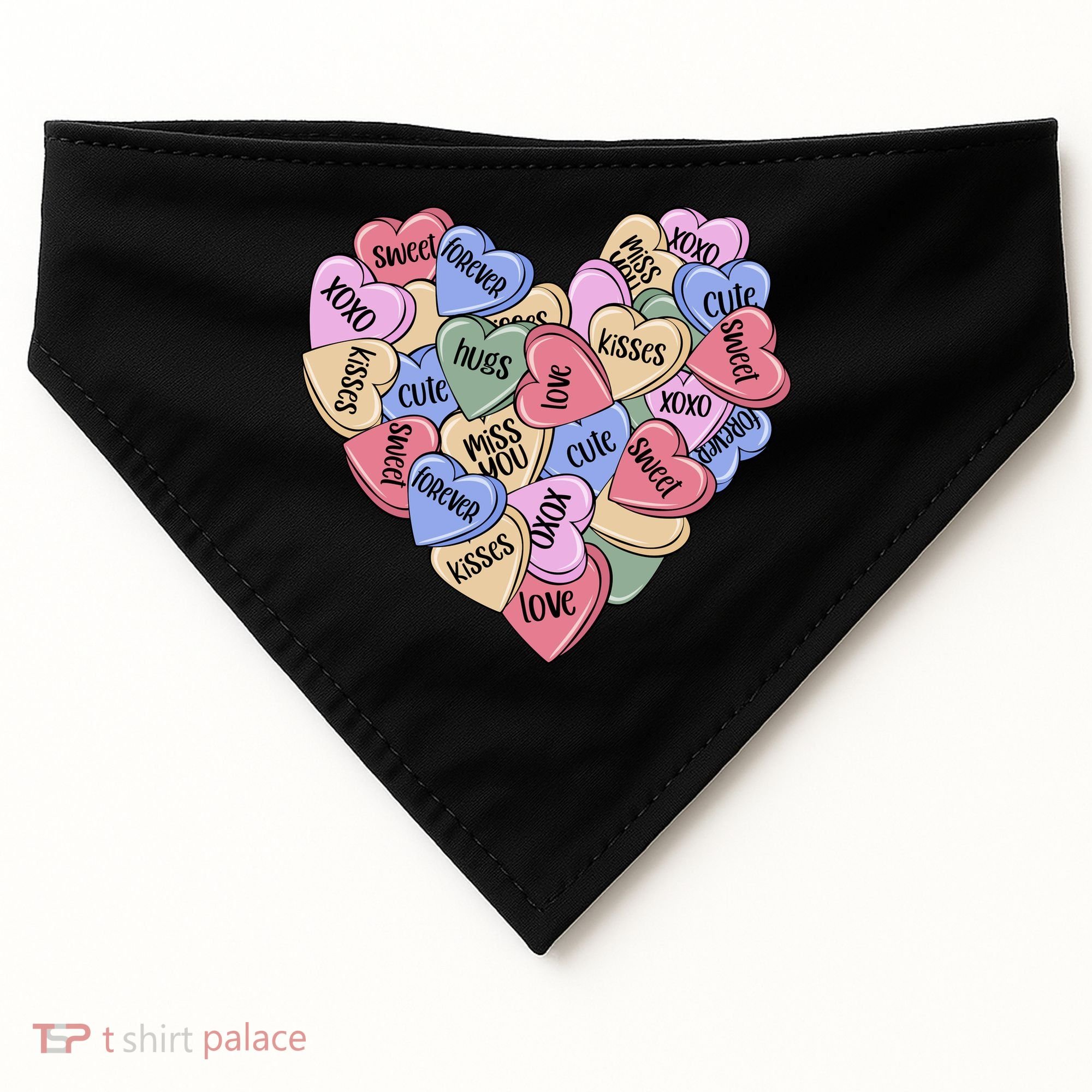 Be Mine Candy Heart Valentine Gift For Valentine Day USA-Made Doggie Bandana