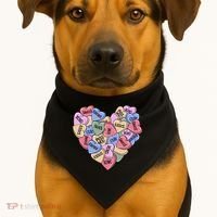 Be Mine Candy Heart Valentine Gift For Valentine Day USA-Made Doggie Bandana thumb 1