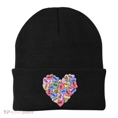 Be Mine Candy Heart Valentine Gift For Valentine Day Beanie