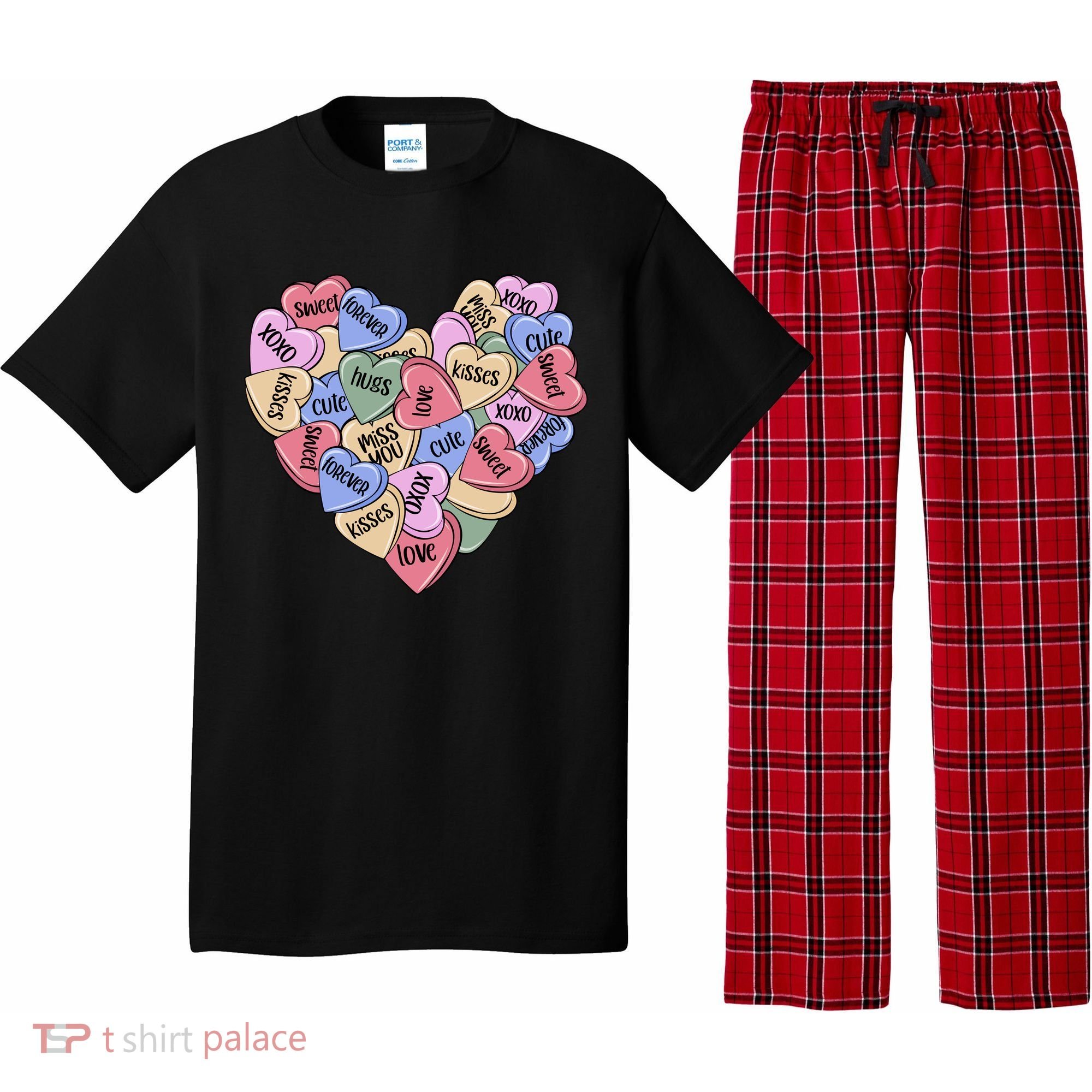 Be Mine Candy Heart Valentine Gift For Valentine Day Pajama Set