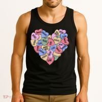 Be Mine Candy Heart Valentine Gift For Valentine Day Tank Top thumb 3
