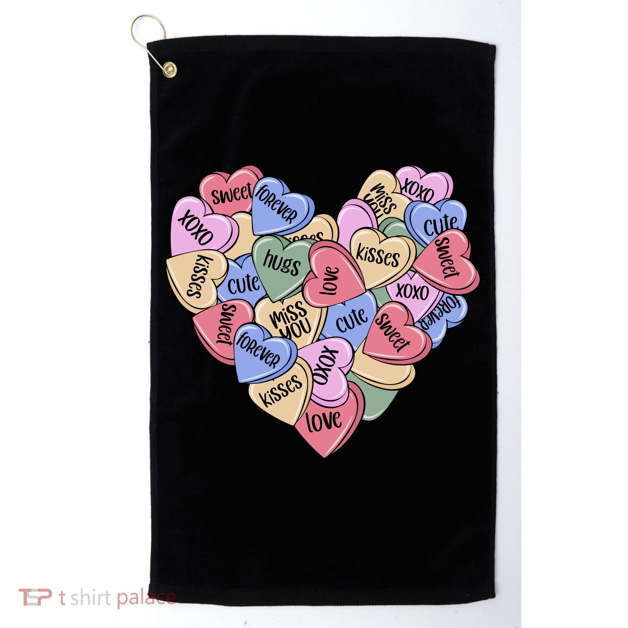 Be Mine Candy Heart Valentine Gift For Valentine Day Golf Towel