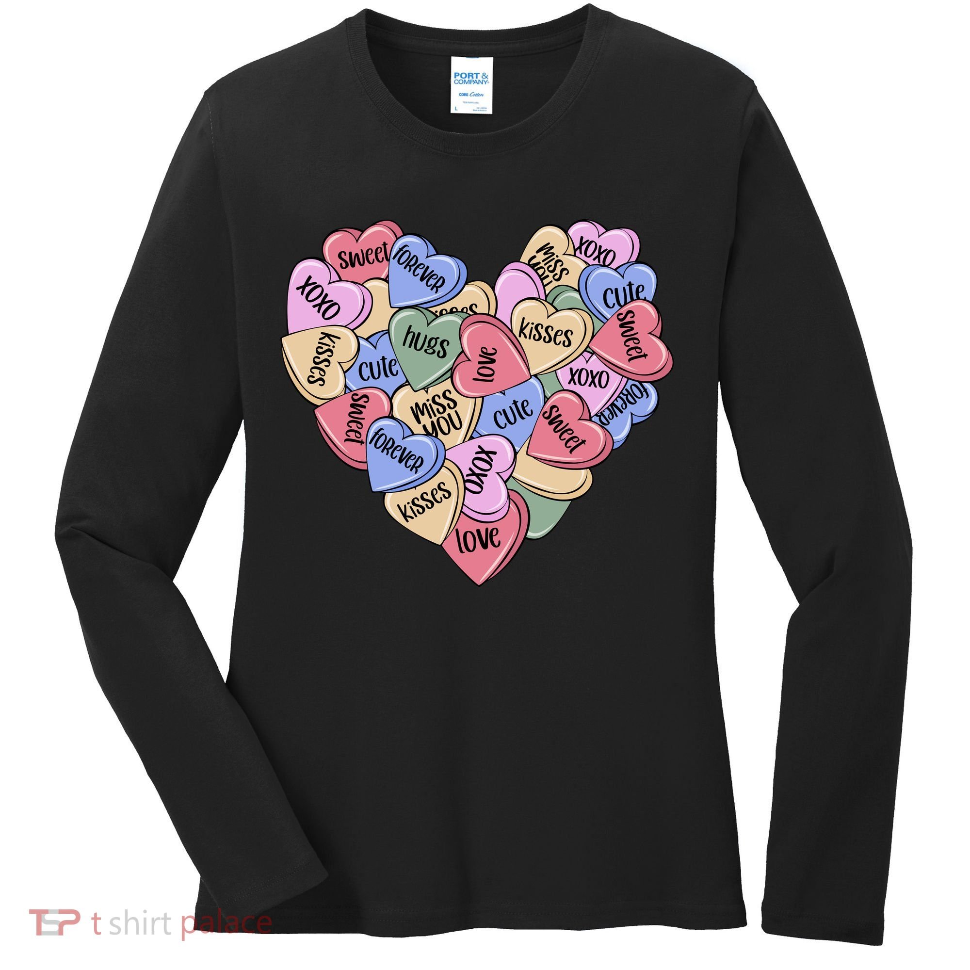 Be Mine Candy Heart Valentine Gift For Valentine Day Women's Long Sleeve Shirt